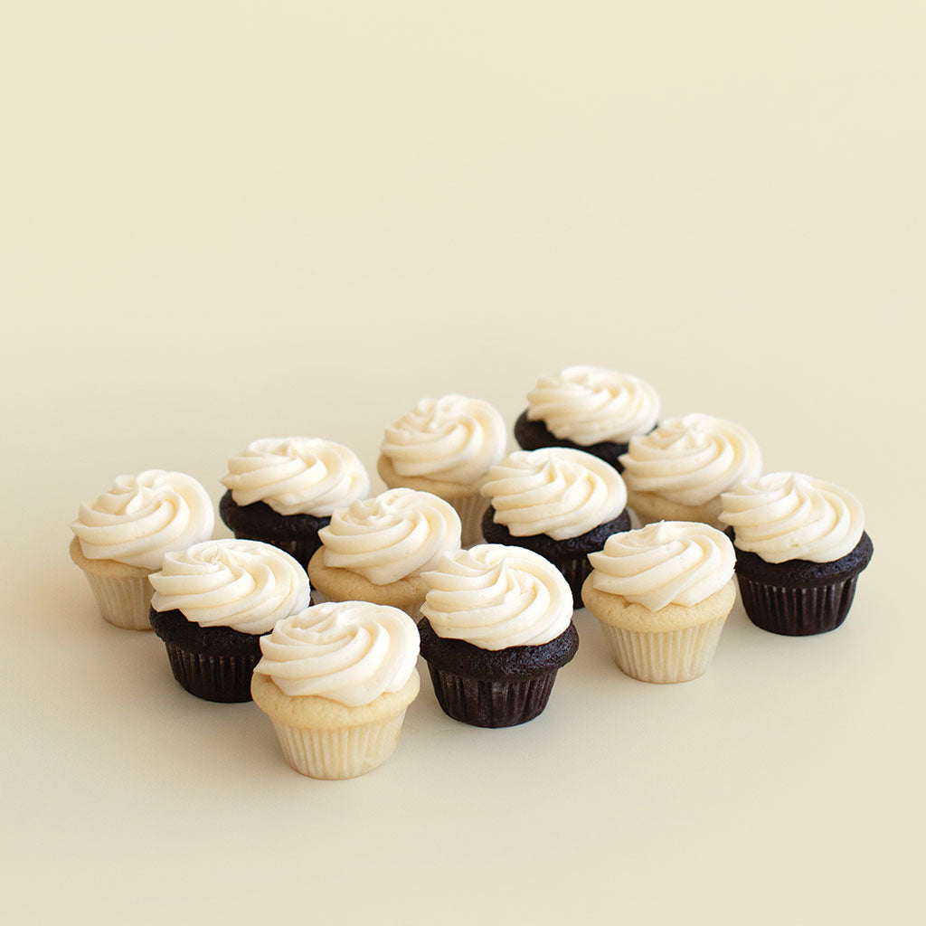 White Mini Cupcake Dozen