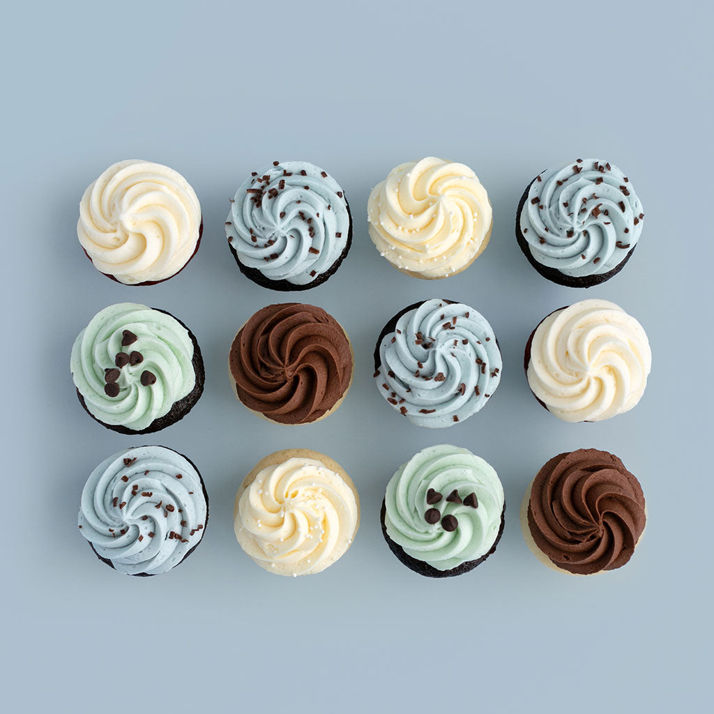 Blue Mini Cupcake Dozen