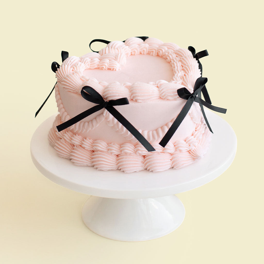 Heart Bow Cake