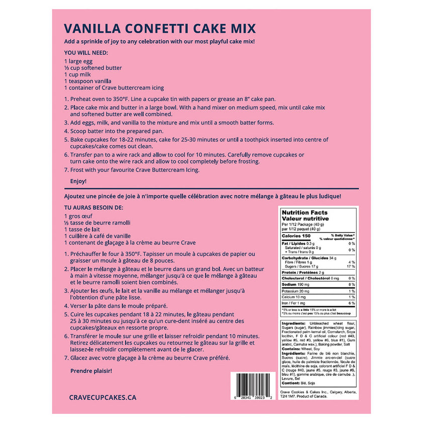 Vanilla Confetti Cake Mix Crave Cupcakes